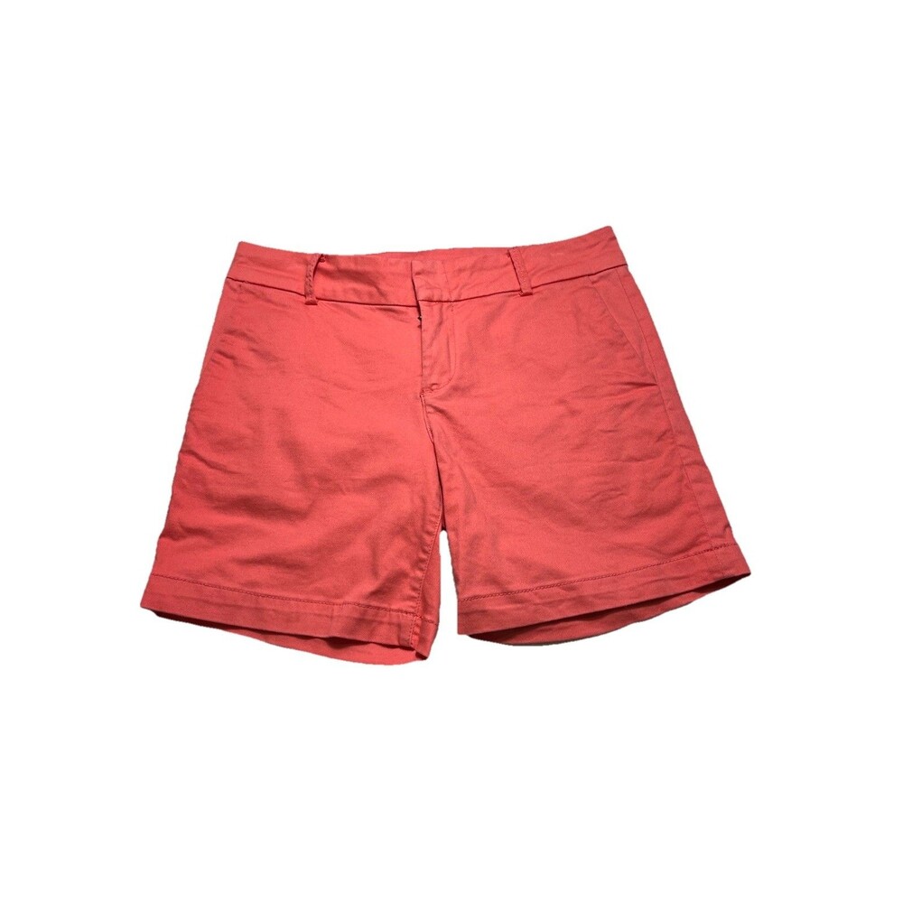 Kut from the Kloth Coral Red Cotton Blend Jean Shorts